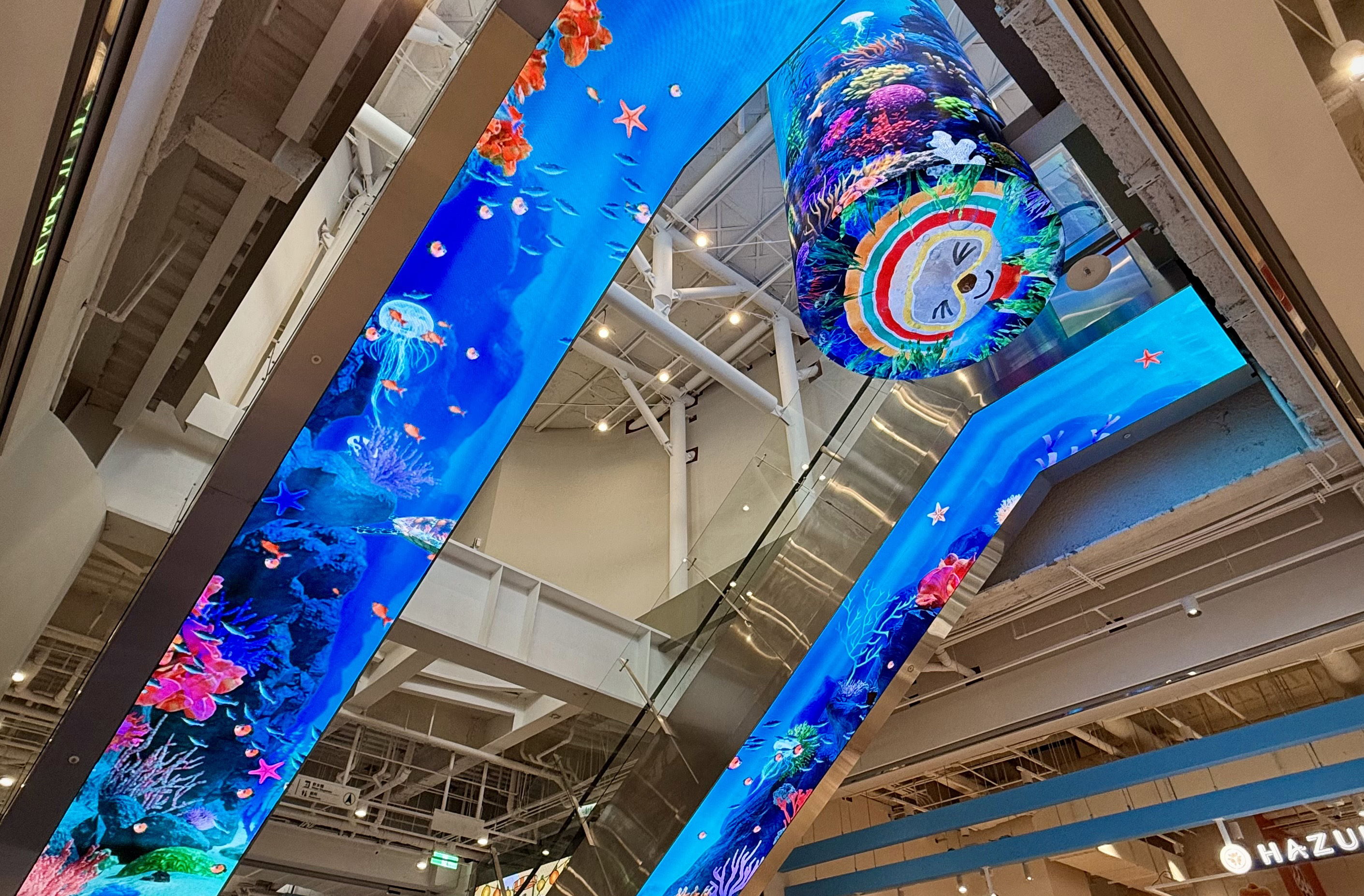 達擎與傑可達整合先進顯示技術與軟硬體應用服務，提供一系列大型LED顯示解決方案，為全新改裝開幕的「清水服務區」佈局嶄新視覺體驗。