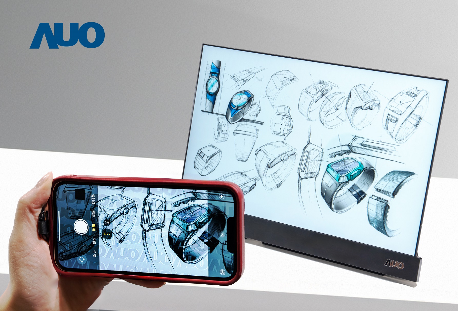 友達16吋防窺顯示器，採用人眼無法察覺、相機拍攝時才顯現的隱藏式浮水印技術，未來可結合AI鏡頭偵測周圍環境，即時開啟或關閉浮水印，大幅提升在公共場域使用顯示器的安全性